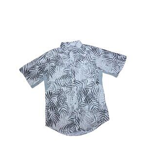 Reel Legends Mariner II Gray Tropical Fishing SS Men's Button-Up Top S